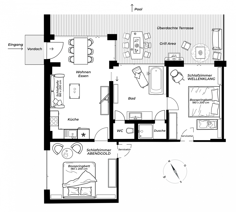 Paradisio Poolsuite Summergold